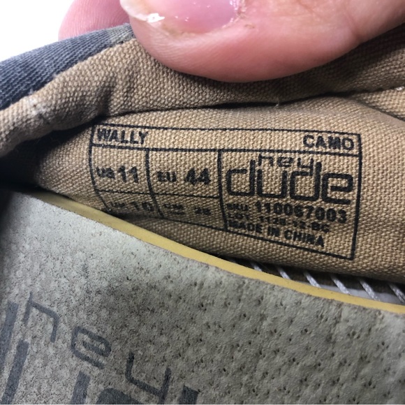 Hey Dude Loafers Mens Size 11 Wally Camouflage Camo Slip On Shoes - Picture 6 of 10